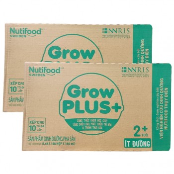 Combo 2 thùng Sữa Nuti Grow Plus Trắng 180ml cho trẻ béo phì