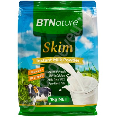 Sữa bột Tách béo BTNature Úc Bịch 1kg