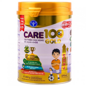 Sữa Care 100 Gold lon 900g trẻ 1-10 tuổi suy dinh dưỡng thấp còi