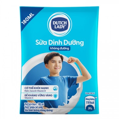 Sữa Cô Gái Hà Lan không đường bịch 180ml