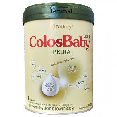 Sữa Colosbaby Gold Pedia lon 800g cho trẻ từ 1-10 tuổi