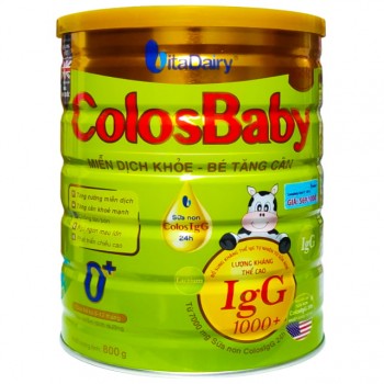 Sữa non Colosbaby Gold 0+ lon 800g cho trẻ 0-12 tháng tuổi