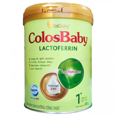 Combo 2 lon Sữa ColosBaby Lactoferrin 1+ lon 800g cho trẻ 1-2 tuổi