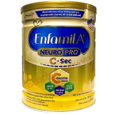 Sữa Enfamil A+ C-Sec lon 800g cho trẻ sinh mổ từ 0-12 tháng tuổi