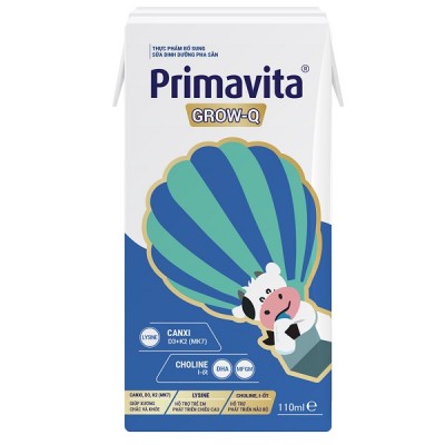Thùng Sữa pha sẵn tăng chiều cao Primavita Grow-Q hộp 110ml