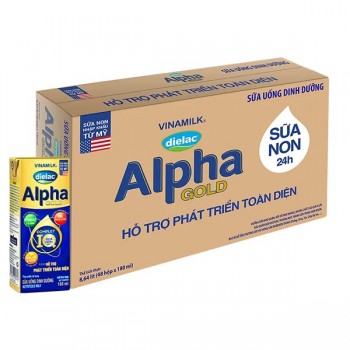 Sữa bột pha sẵn Dielac Alpha Gold hộp 180ml cho trẻ 1 tuổi trở lên