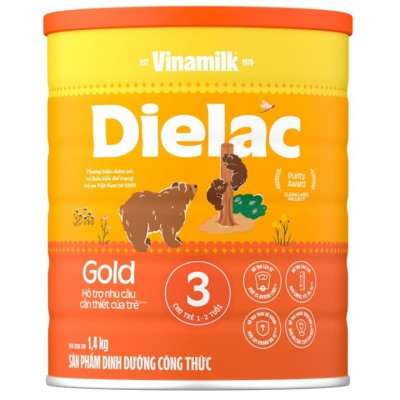 Sữa Dielac Alpha Gold số 3 lon 1.4kg cho trẻ 1-2 tuổi