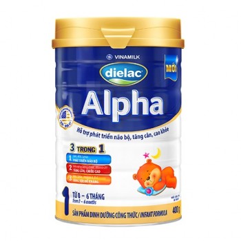 Sữa Dielac Alpha số 1 lon 400g cho trẻ 0-6 tháng tuổi
