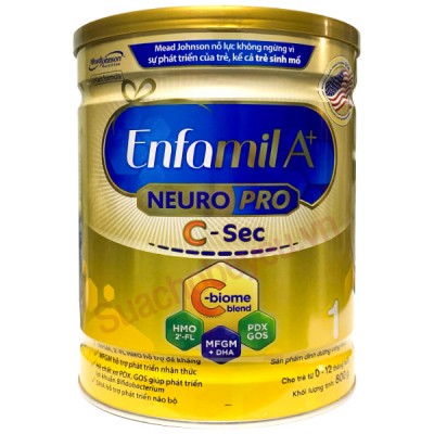 Sữa Enfamil A+ số 1 C-Sec lon 800g cho trẻ từ 0-12 tháng