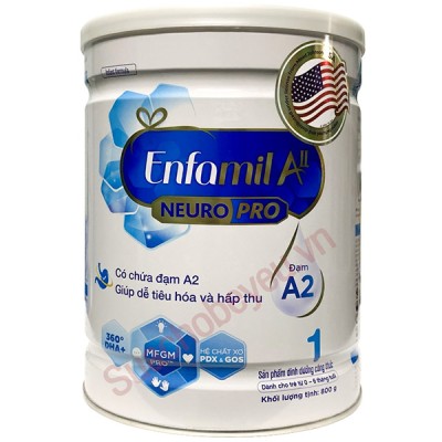 Sữa Enfamil đạm A2 NeuroPro số 1 lon 800g cho trẻ từ 0-6 tháng