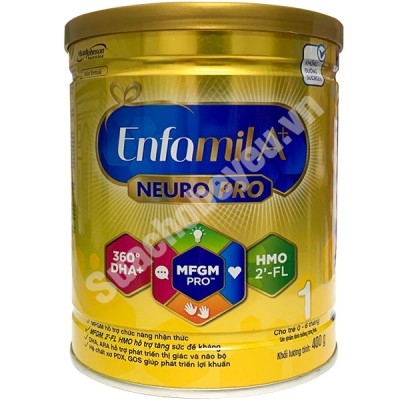 Sữa Enfamil A+ số 1 lon 400g cho trẻ 0-6 tháng