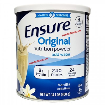 Sữa bột Ensure Original Mỹ lon 400g hương vị vani