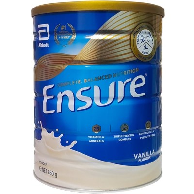 Sữa bột Ensure Úc lon 850g dinh dưỡng người lớn tuổi