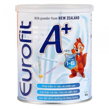 Sữa bột Eurofit A+ cho trẻ từ 1 đến 6 tuổi lon 400g