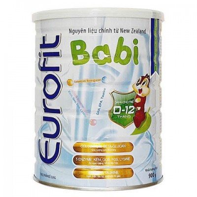 Sữa Eurofit Babi dành cho trẻ 0-12 tháng lon 900g