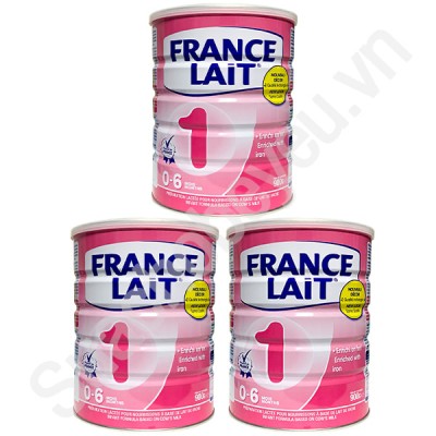 Combo 3 lon Sữa France Lait số 1 lon 900g cho trẻ 0-6 tháng tuổi