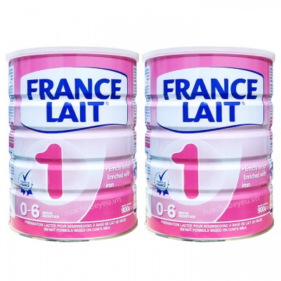 Combo 2 lon Sữa France Lait số 1 lon 900g cho trẻ 0-6 tháng tuổi Combo 2 lon Sữa France Lait số 1 lon 900g cho trẻ 0-6 tháng tuổi