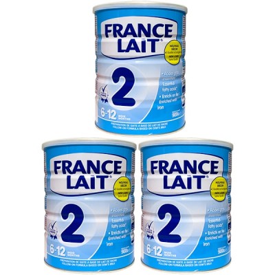 Combo 3 lon Sữa France Lait số 2 900g cho trẻ 6-12 tháng tuổi