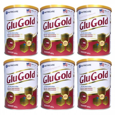 Thùng Sữa GluGold cho người tiểu đường 6 hộp 850g Thùng Sữa GluGold cho người tiểu đường 6 hộp 850g
