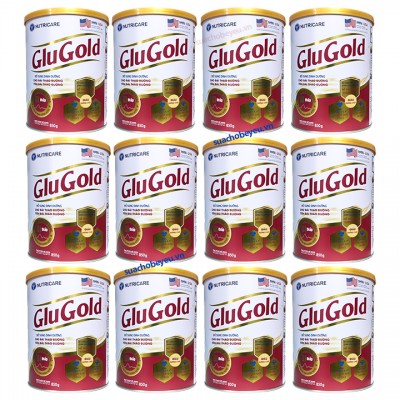 Thùng Sữa bột GluGold 850g cho người tiểu đường Thùng Sữa bột GluGold 850g cho người tiểu đường