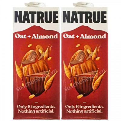 Combo 2 thùng Sữa hạnh nhân yến mạch Natrue Oat Almond hộp 1 Lít