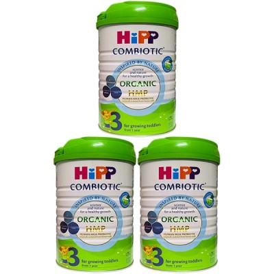 Combo 3 lon Sữa HiPP Combiotic số 3 800g cho trẻ từ 1 - 3 tuổi