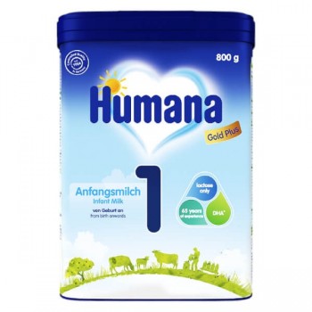 Sữa Humana Gold Plus số 1 hộp 800g cho trẻ từ 0-6 tháng