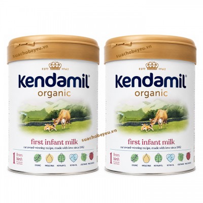 Combo 2 lon Sữa Kendamil Organic số 1 lon 800g cho trẻ 0-6 tháng Combo 2 lon Sữa Kendamil Organic số 1 lon 800g cho trẻ 0-6 tháng