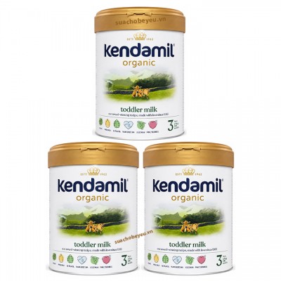 Combo 3 lon Sữa Kendamil Organic số 3 lon 800g cho trẻ 1-3 tuổi Combo 3 lon Sữa Kendamil Organic số 3 lon 800g cho trẻ 1-3 tuổi