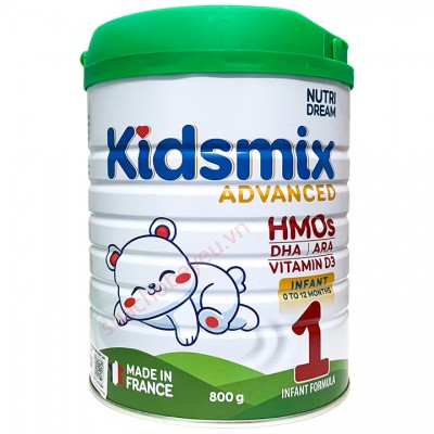 Sữa Kidsmix Advanced số 1 800g cho trẻ từ 0-12 tháng tuổi