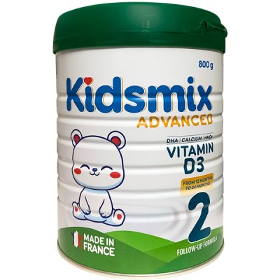 Sữa Kidsmix Advanced số 2 800g cho trẻ từ 12-24 tháng tuổi
