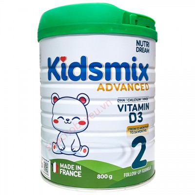 Sữa Kidsmix Advanced số 2 800g cho trẻ từ 12-24 tháng tuổi