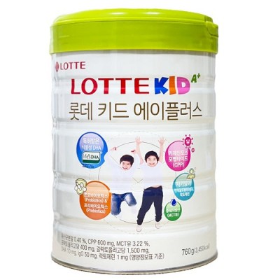 Sữa tăng chiều cao Lotte Kid A+ Hàn Quốc lon 760g cho trẻ 1-10 tuổi