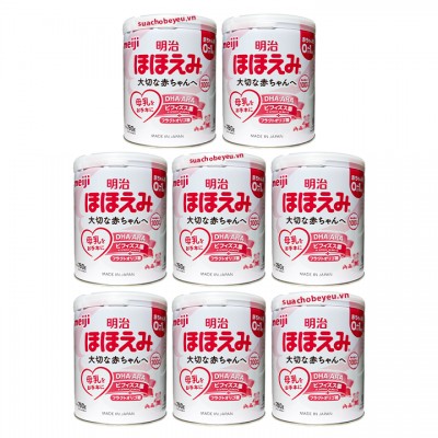 Thùng lon sữa Meiji nội địa Nhật Bản 800g cho trẻ 0-1 tuổi Thùng lon sữa Meiji nội địa Nhật Bản 800g cho trẻ 0-1 tuổi