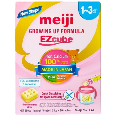 Sữa Meiji Growing up formula dạng thanh nhập khẩu, 1-3 tuổi