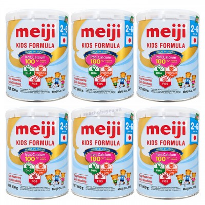 Combo 6 lon sữa Meiji Kids Formula 800g cho trẻ 2-6 tuổi nhập khẩu Combo 6 lon sữa Meiji Kids Formula 800g cho trẻ 2-6 tuổi nhập khẩu