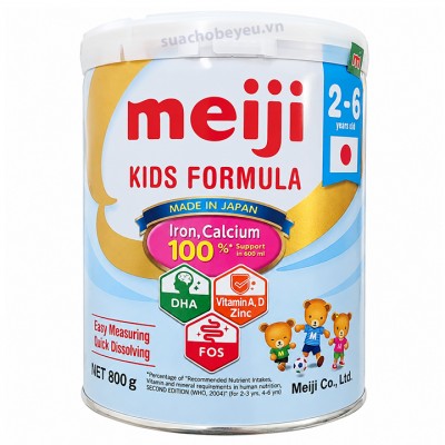 Sữa Meiji Kids Formula 800g cho trẻ 2-6 tuổi nhập khẩu Sữa Meiji Kids Formula 800g cho trẻ 2-6 tuổi nhập khẩu