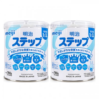 Combo 2 lon Sữa Meiji nội địa Nhật Bản cho trẻ 1-3 tuổi 780g
