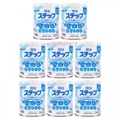 Thùng sữa Meiji nội địa Nhật Bản cho trẻ 1-3 tuổi, lon 780g