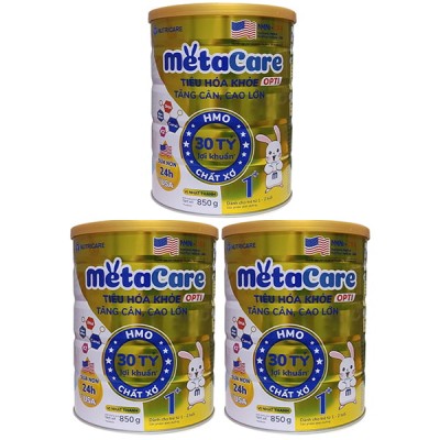 Combo 3 lon Sữa MetaCare Gold 1+ lon 850g cho trẻ 1-2 tuổi