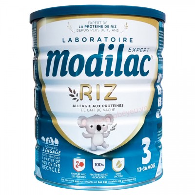 Sữa Modilac Expert Riz 3 lon 800g cho trẻ dị ứng đạm bò 1-3 tuổi Sữa Modilac Expert Riz 3 lon 800g cho trẻ dị ứng đạm bò 1-3 tuổi