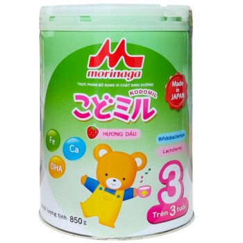 Sữa Morinaga số 3 hương dâu 850g cho trẻ từ 3 tuổi