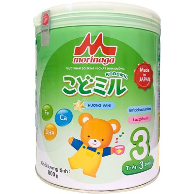 Sữa Morinaga số 3 vị vani lon 800g cho trẻ từ 3 tuổi