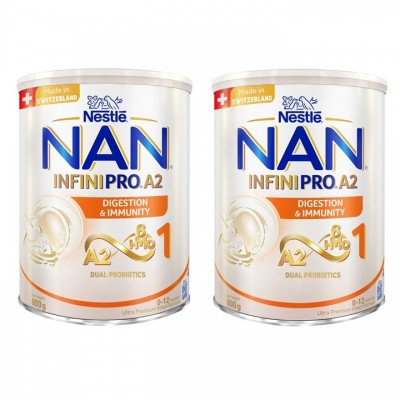 Combo 2 lon Sữa Nan InfiniPro A2 số 1 lon 800g cho trẻ 0-12 tháng