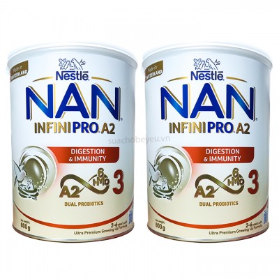 Combo 2 lon Sữa Nan InfiniPro A2 số 3 lon 800g cho trẻ 2-6 tuổi Combo 2 lon Sữa Nan InfiniPro A2 số 3 lon 800g cho trẻ 2-6 tuổi