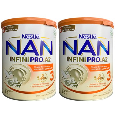 Combo 2 lon Sữa Nan InfiniPro A2 số 3 lon 800g cho trẻ 2-6 tuổi