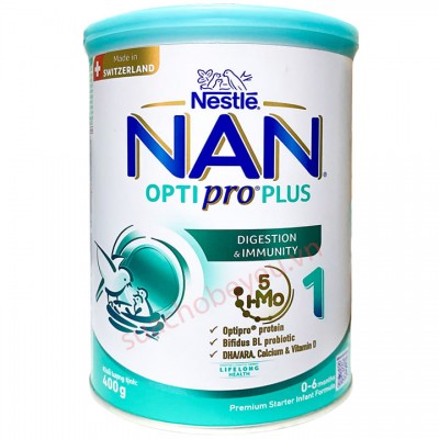 Sữa Nan Optipro Plus số 1 lon 400g cho trẻ 0-6 tháng