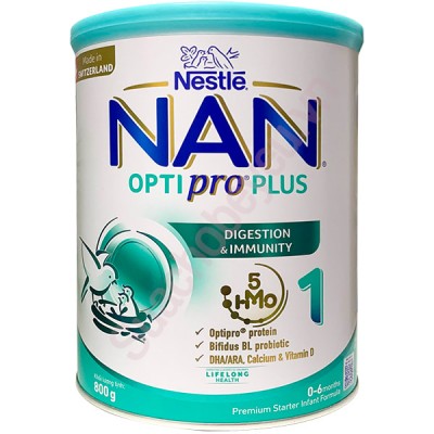 Sữa Nan Optipro Plus số 1 lon 800g cho trẻ 0-6 tháng