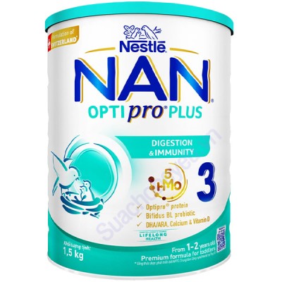 Sữa Nan Optipro Plus số 3 lon 1.5kg cho trẻ 1-2 tuổi