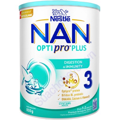 Sữa Nan Optipro Plus số 3 lon 800g cho trẻ 1-2 tuổi